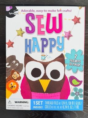 Sew Happy Kids Felt Craft Kit - Pink & Brown